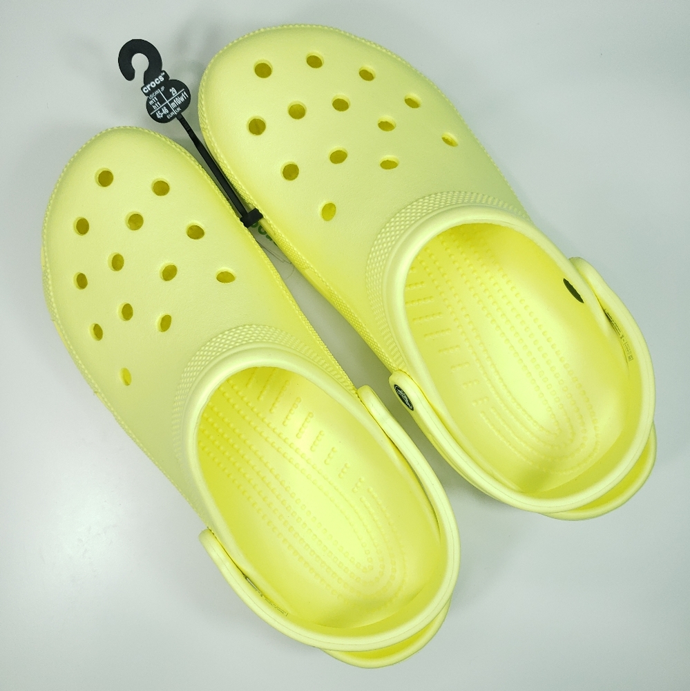 Crocs Classic Yellow Adult Clogs Slip On Slides Flip Flops Slides size Men's 11